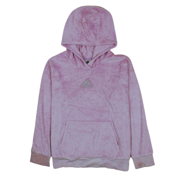 Adidas 90's Hooded Pullover Fleece Jumper Medium (missing sizing label) Purple