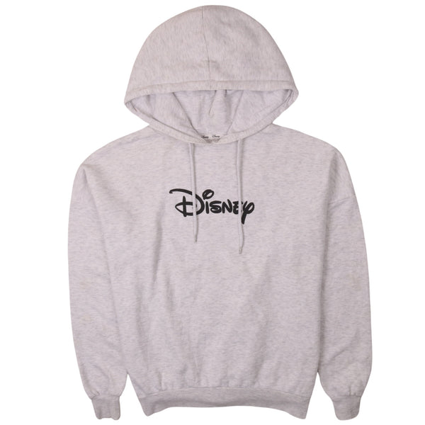 Disney 90's Spellout Pullover Hoodie Small Grey