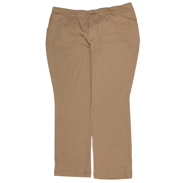 Lee 90's Straight Leg Baggy Trousers / Pants Medium Tan Brown