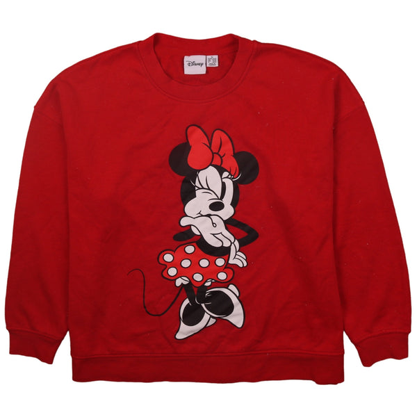 Disney 90's Minnie Mouse Crew Neck Sweatshirt XLarge Red