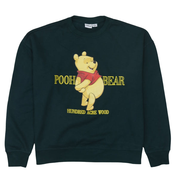 Disney 90's Winnie The Pooh Crew Neck Sweatshirt Medium Green