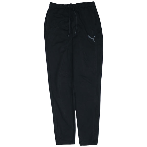 Puma Black Joggers Men’s Small Drawstring Waist Printed Logo Elasticated Cuffs Sweatpants