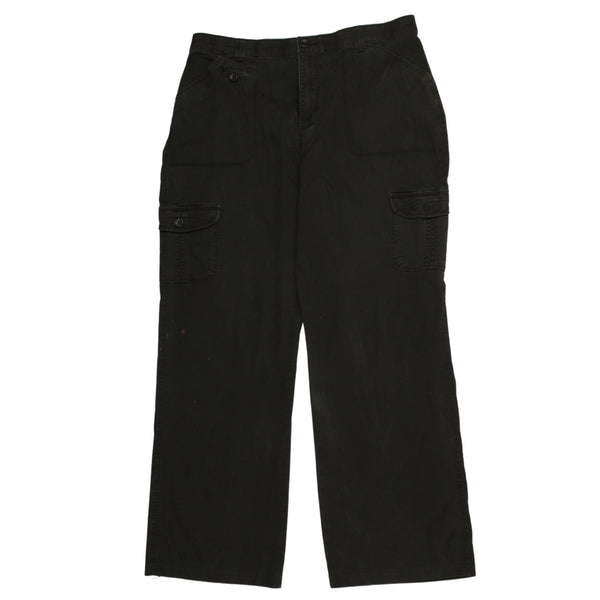 Lee 90's Straight Leg Baggy Trousers / Pants Medium Black