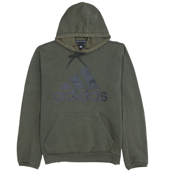 Adidas 90's Spellout Pullover Hoodie Medium Green