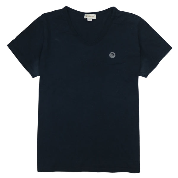 Diesel 90's Short Sleeves V Neck T Shirt XLarge Black