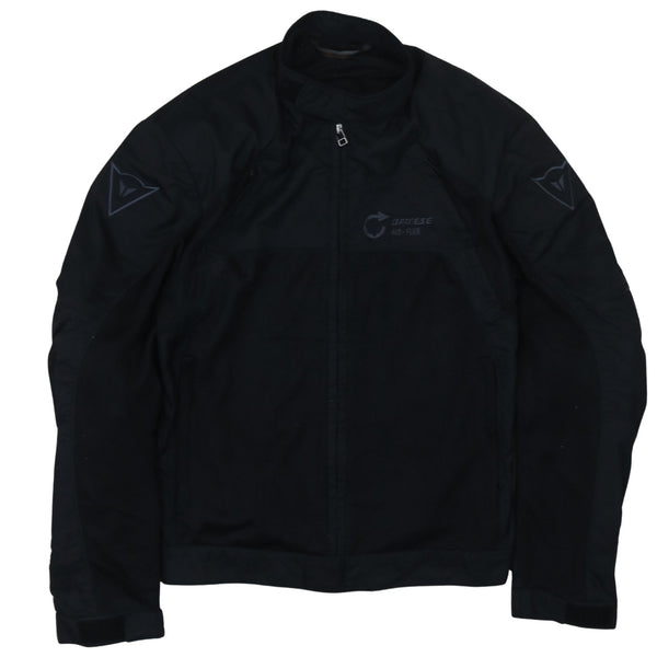 Dainese Black Windbreaker Jacket Men's XSmall Arm Logos Zip Fasten Motorcycle Outerwear