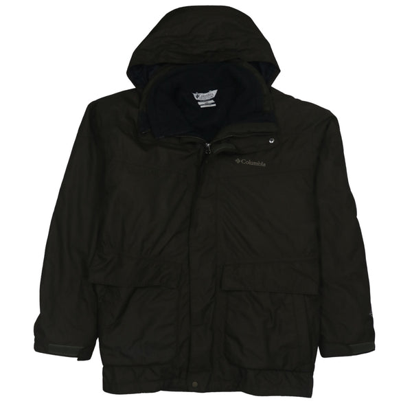 Columbia 90's Hooded Full Zip Up Windbreaker Large Green