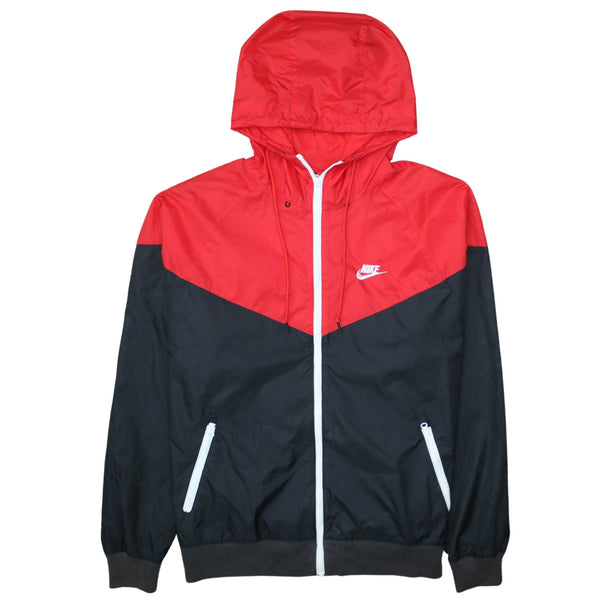 Nike 90's Swoosh Full Zip Up Windbreaker Medium Black