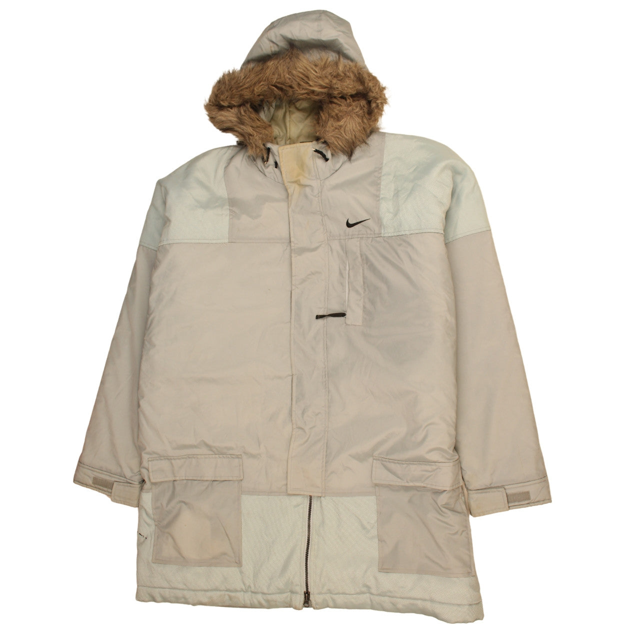 Djaca Nike 90's Vintage Grey Swoosh Heavyweight Parka Coat XL – Vintage Club UK