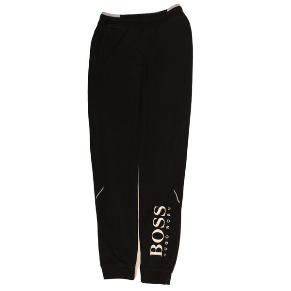 HUGO BOSS 90's Elasticated Waistband Drawstrings Joggers / Sweatpants Medium Black