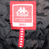 Kappa 90's Hooded Full Zip Up Puffer Jacket Small Black