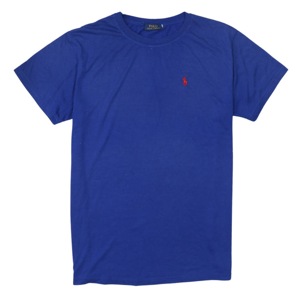 Polo Ralph Lauren 90's Short Sleeves Crew Neck T Shirt Medium  Blue