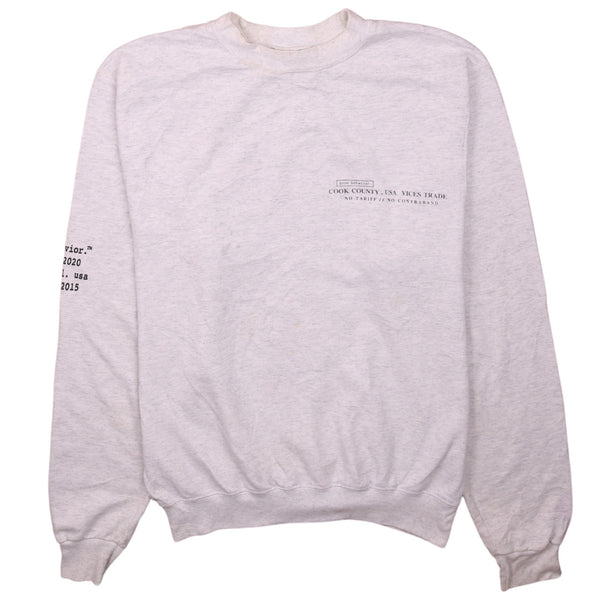 Champion 90's City Of Chicago Incorporated 1st July 2015 Crew Neck Sweatshirt Small Grey