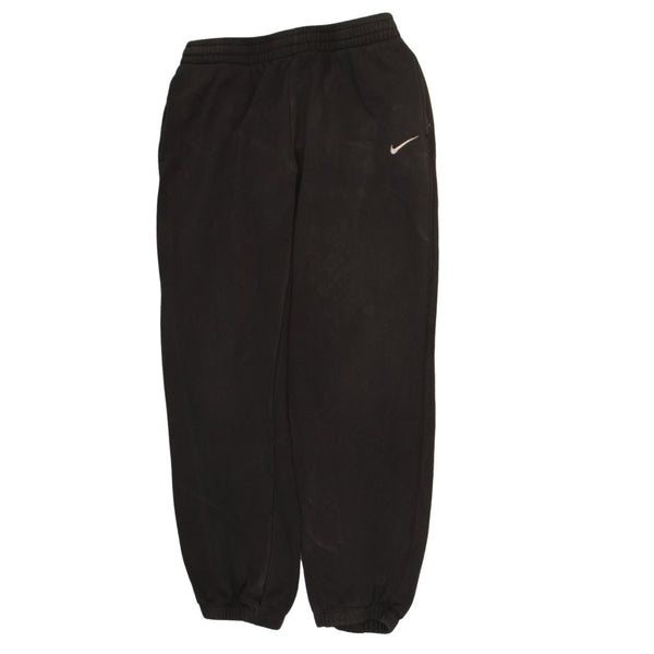 Nike 90's Swoosh Elasticated Waistband Drawstrings Joggers / Sweatpants Large Black