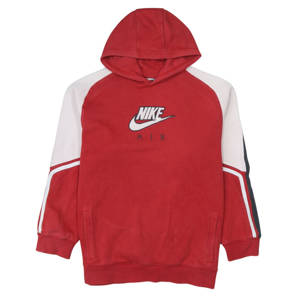 Nike 90's Center Middle Swoosh Pullover Hoodie XLarge Red