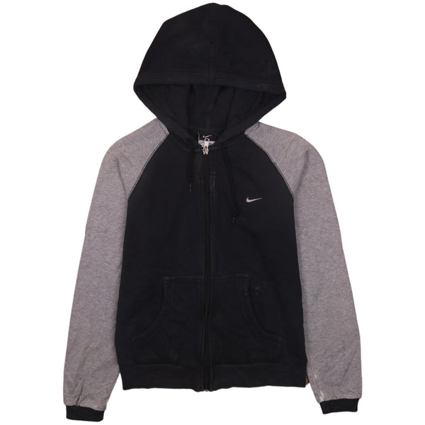 Nike 90's Swoosh Full Zip Up Hoodie Medium Black