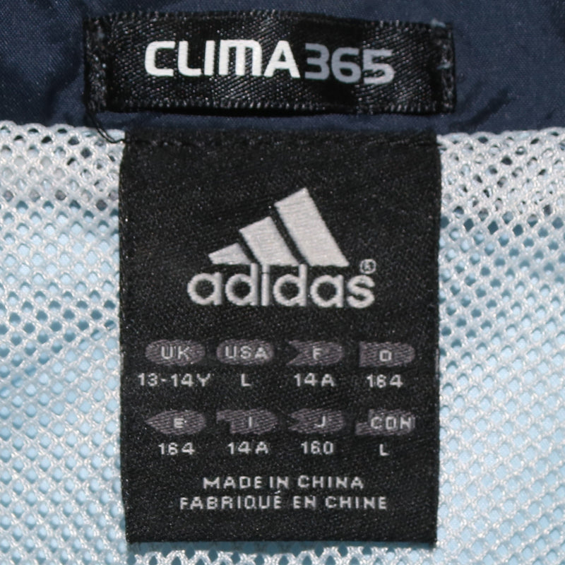 Adidas 90's Track Jacket Full Zip Up Windbreaker Large Blue