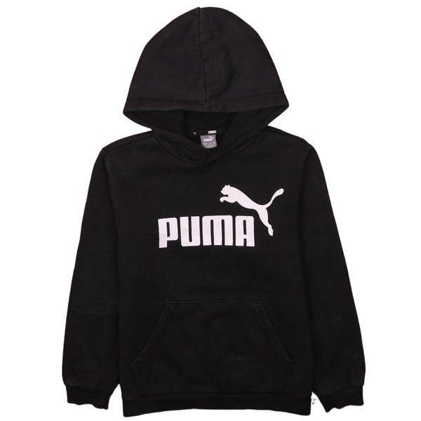 Puma 90's Spellout Pullover Hoodie Large Black