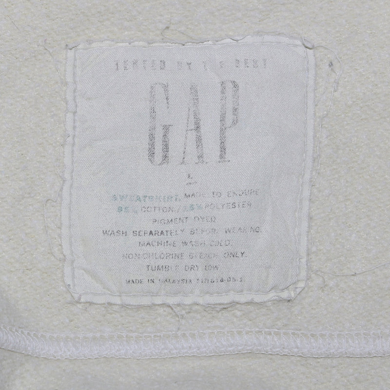 Gap 90's Sportswear Quater Button Sweatshirt Large Beige Cream