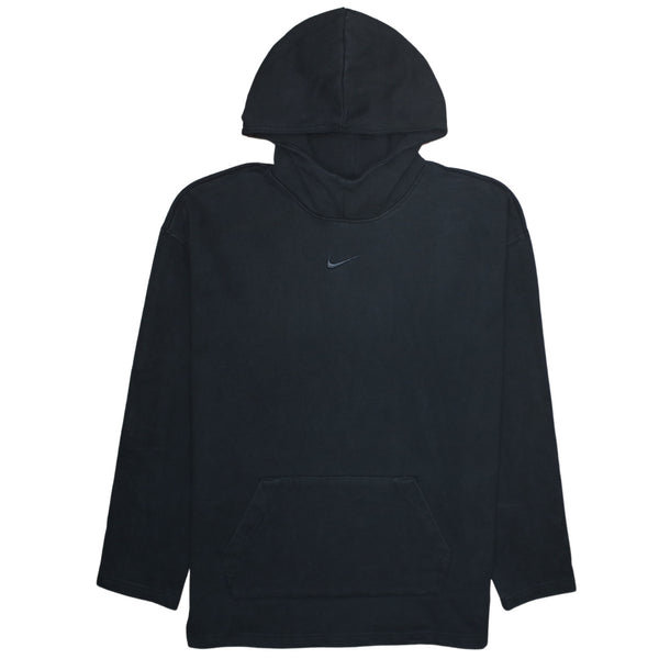 Nike 90's Center Middle Swoosh Pullover Hoodie Medium Black