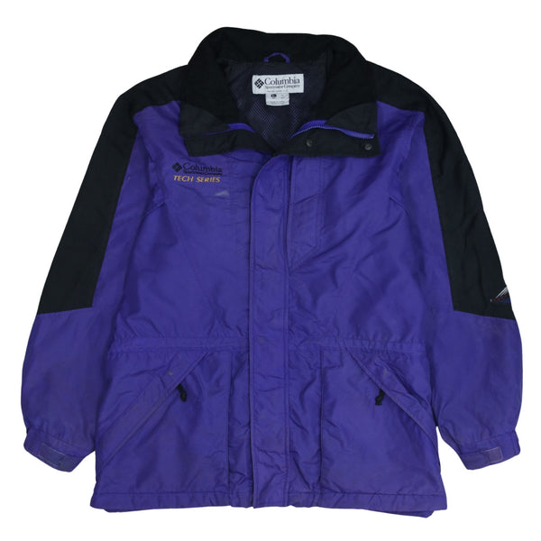 Columbia 90's Vintage Purple Windbreaker Large Lightweight Full Zip