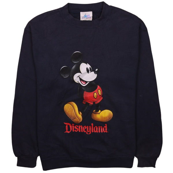 Disney 90's Mickey Mouse Crew Neck Sweatshirt Small Navy Blue