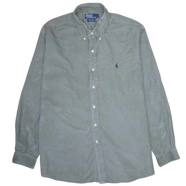 Polo Ralph Lauren 90's Long Sleeve Button Up Shirt XLarge Grey