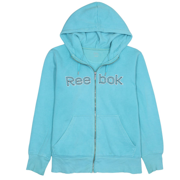 Reebok 90's Spellout Full Zip Up Hoodie XLarge  Blue