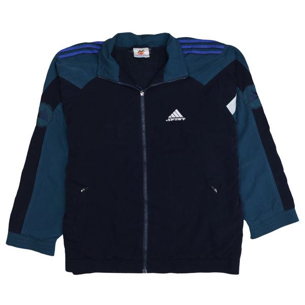 Adidas 90's Lightweight Full Zip Up Windbreaker XLarge  Navy Blue