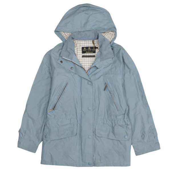 Barbour 90's Hooded Full Zip Up Windbreaker Small  Blue