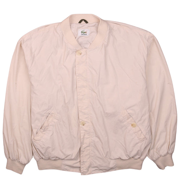 Lacoste 90's Lightweight Button Up Windbreaker XXLarge (missing sizing label) Beige Cream