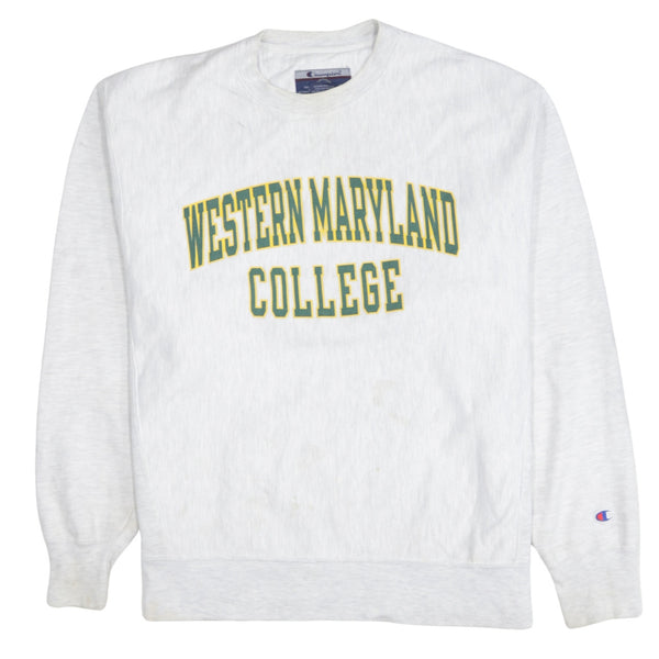 Champion 90's Western Maryland College Crew Neck Sweatshirt Medium Grey