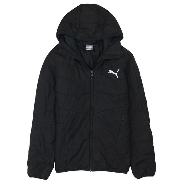 Puma 90's Hooded Full Zip Up Windbreaker Small Black