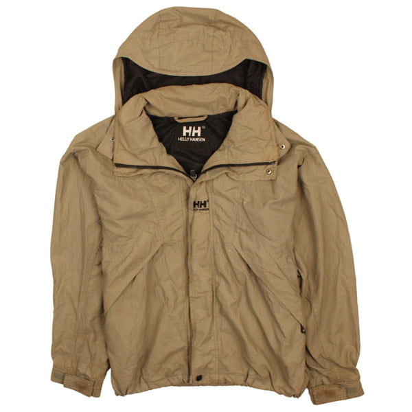 Helly Hansen 90's Hooded Full Zip Up Windbreaker XLarge (missing sizing label) Khaki Green