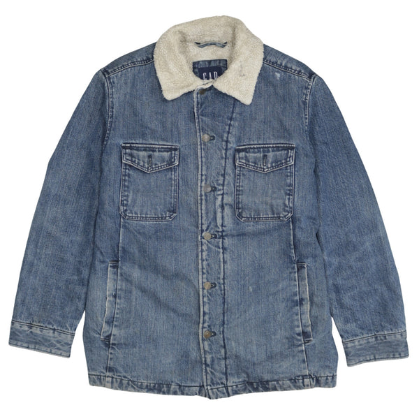 Gap 90's Plain Button Up Denim Jacket Medium Blue