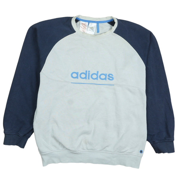 Adidas 90's Spellout Crew Neck Sweatshirt XLarge Grey