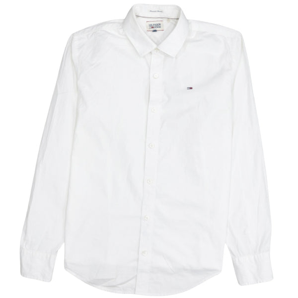 Tommy Hilfiger 90's Long Sleeve Button Up Shirt Medium White