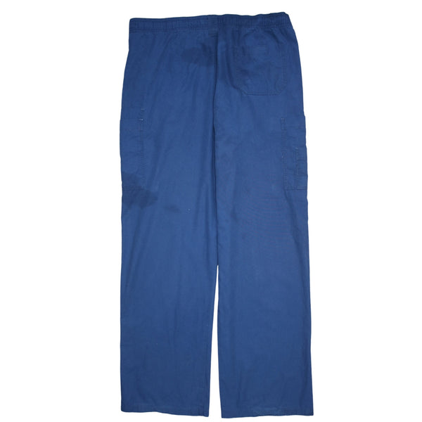 Dickies 90's Drawstring Pockets Straight Leg Baggy Trousers / Pants Medium Blue