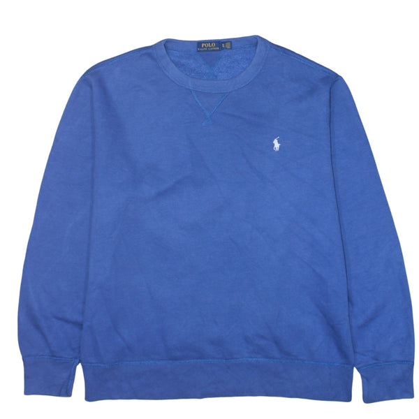 Polo Ralph Lauren 90's Lightweight Crew Neck Sweatshirt XLarge Blue