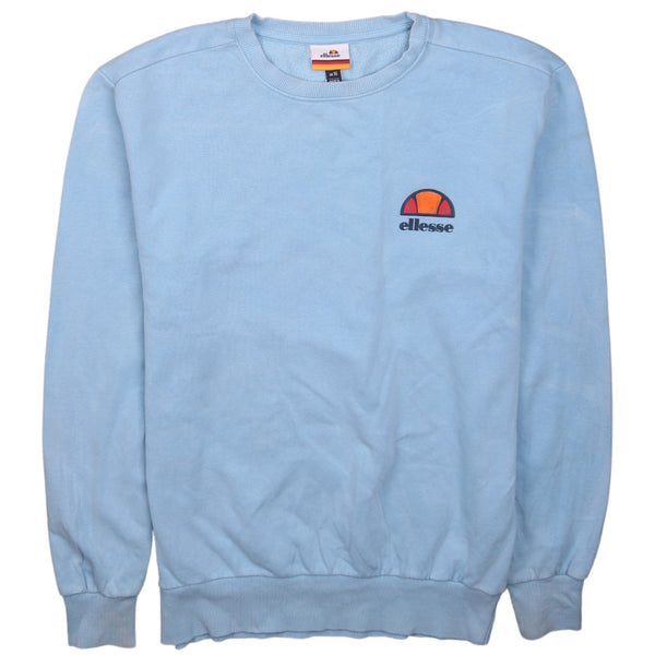 Ellesse 90's Heavyweight Crew Neck Sweatshirt Medium Blue