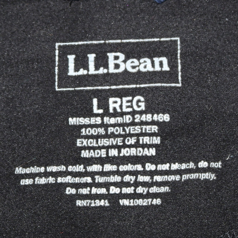 L.L.Bean 90's Full Zip Up Fleece Jumper Large Black