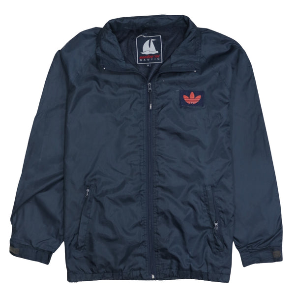Adidas 90's Lightweight Full Zip Up Windbreaker Medium Navy Blue