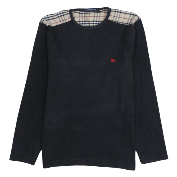 Burberry 90's Lightweight Crew Neck Sweatshirt Large Black