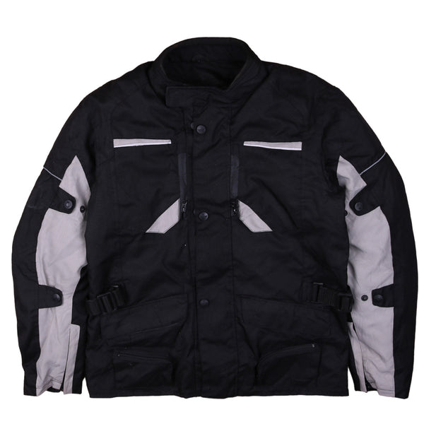 Coola 90's Motorcycle Protection Button Up Bomber Jacket Large (missing sizing label) Black