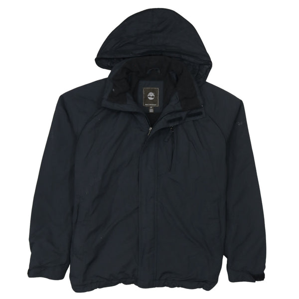 Timberland 90's Hooded Full Zip Up Windbreaker Small Black