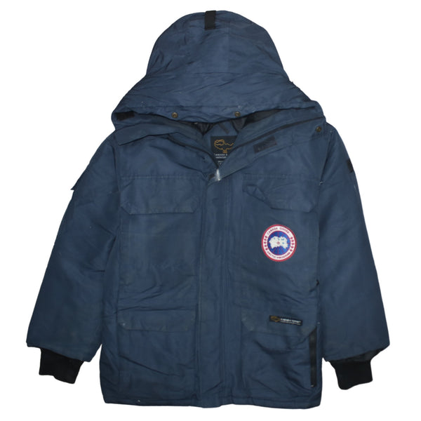Canda Goose 90's Hooded Full Zip Up Windbreaker XSmall Navy Blue