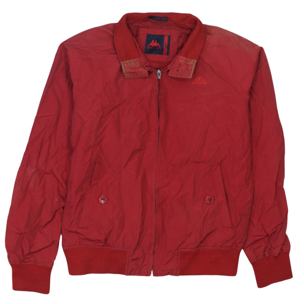 Vintage Kappa 90's Red Lightweight Full Zip Windbreaker Jacket Medium