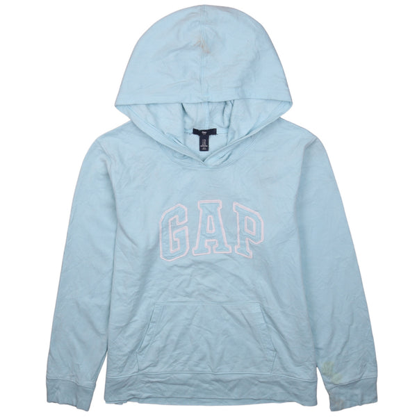 Gap 90's Blue Spellout Pullover Women's Hoodie XLarge Vintage