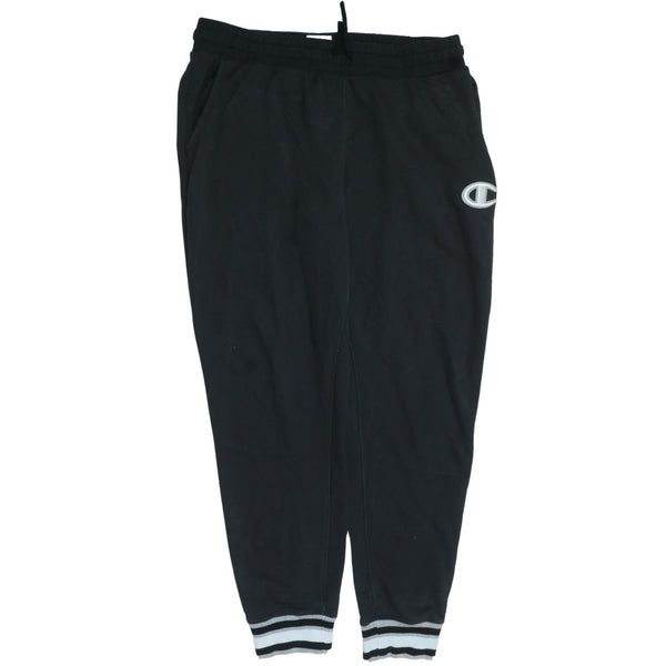 Champion 90's Elasticated Waistband Drawstrings Joggers / Sweatpants Large Black