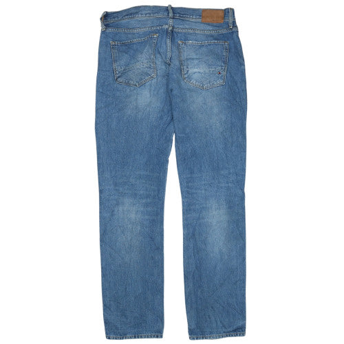 Tommy Hilfiger Light Blue Jeans Men's W32 L32 Denton Stretch Straight Fit Denim